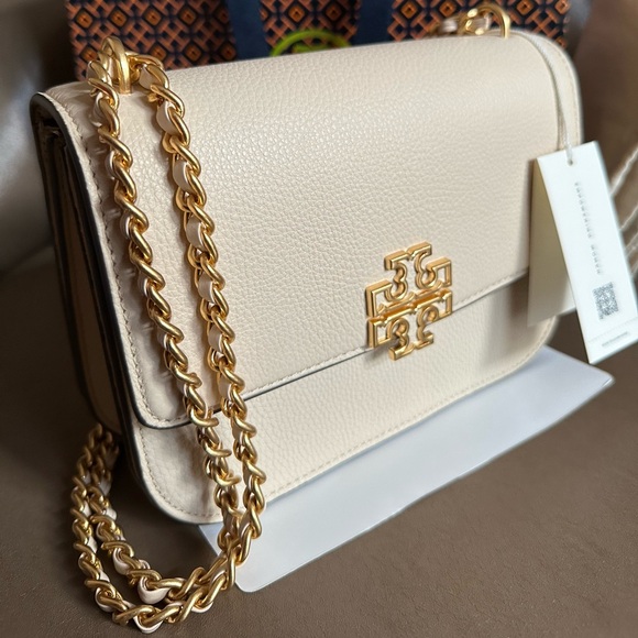 Tory Burch Handbags - Tory Burch New Cream Leather Britten Shoulder Bag